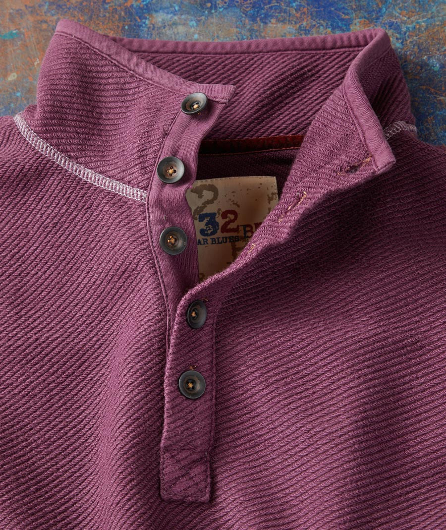 Mock Neck Contrast Coverstitching Shirt
