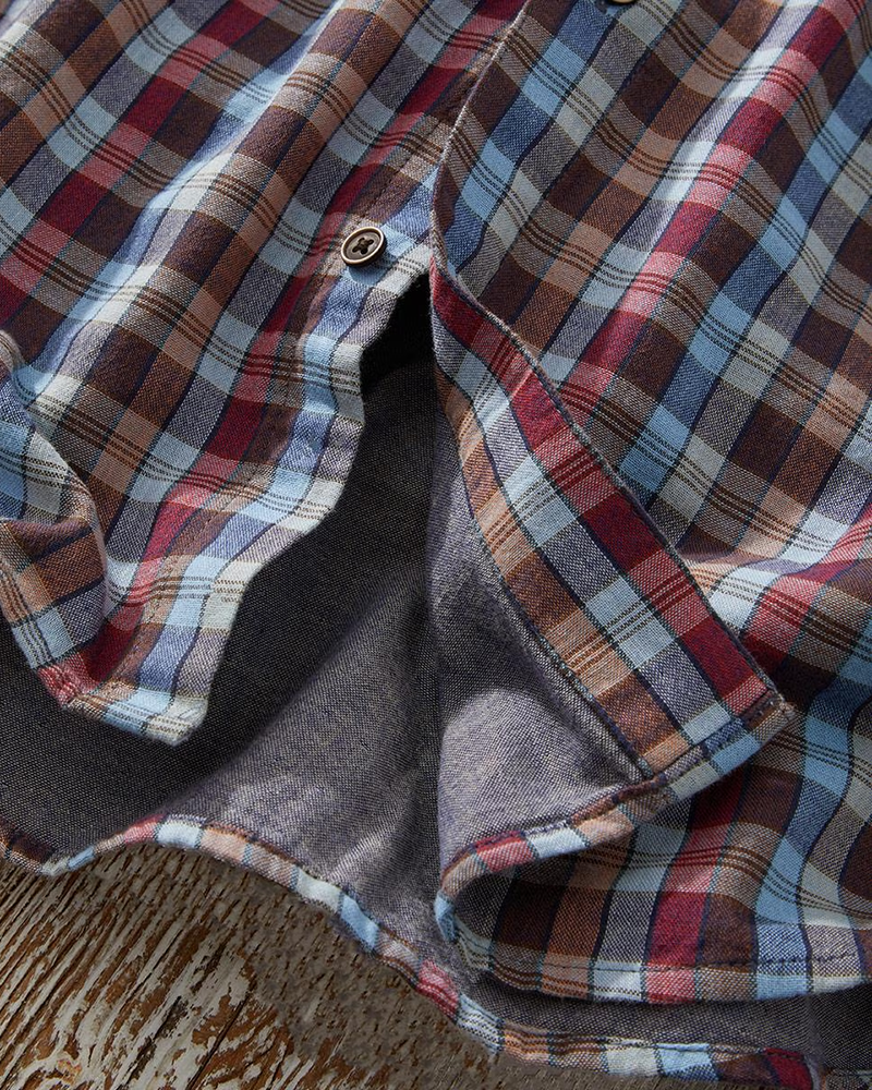 Men's Autumnal Multi Plaid Long Sleeve Shirt