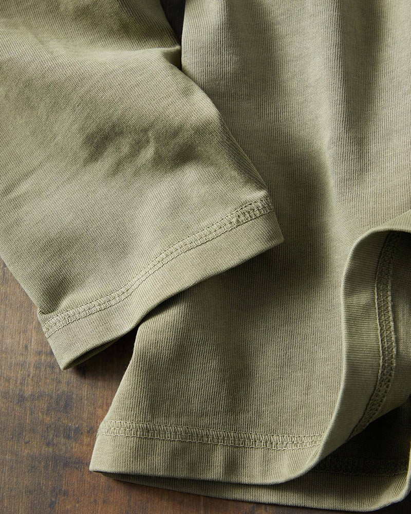 Sage Three Button Henley Top