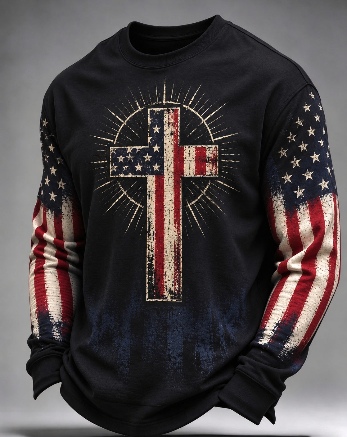 American Faith & Freedom Cross Long Sleeve T-Shirt