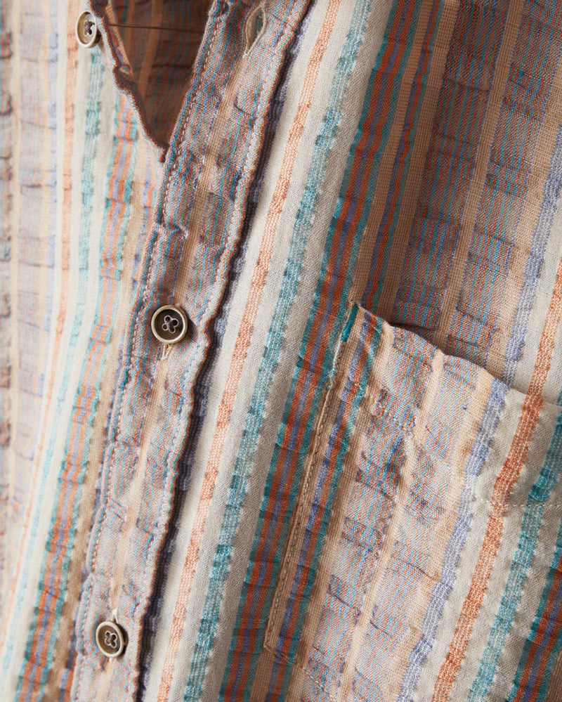 Casual Seersucker Stripe Shirt