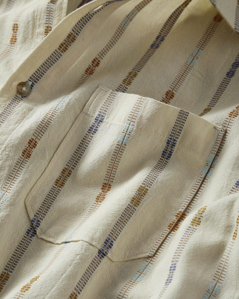 Men's Striped Short Sleeve Pocket Shirt