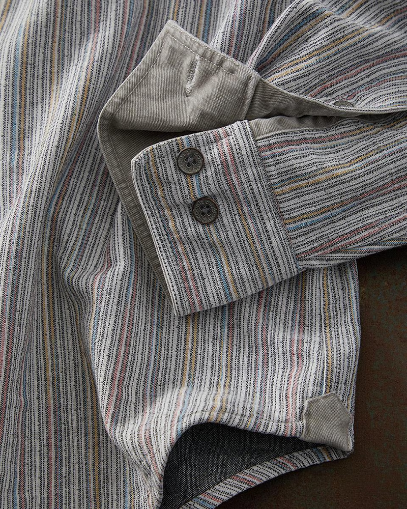 Men's Multi Striped Textured Shirt