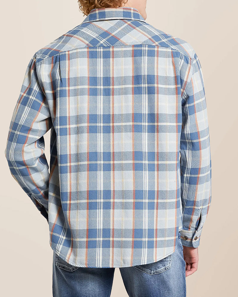Casual Two Pocket Plaid Button Shirt