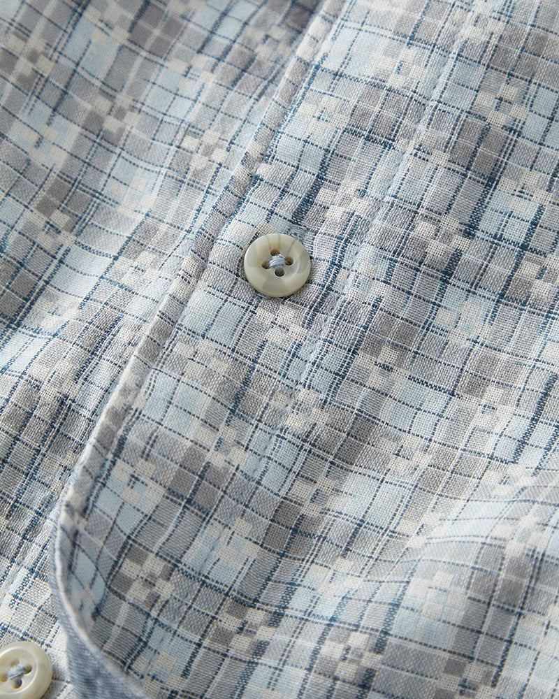 Contrast Cuff Print Shirt