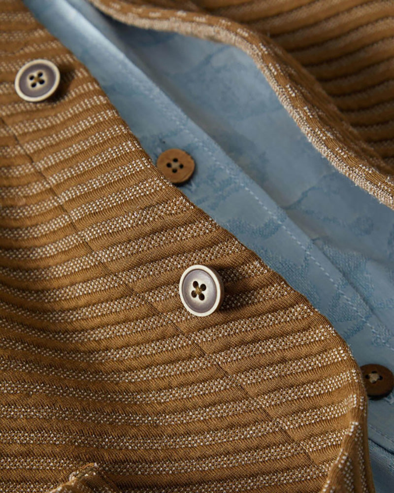 Button-Front Corded Shirt-Jacket