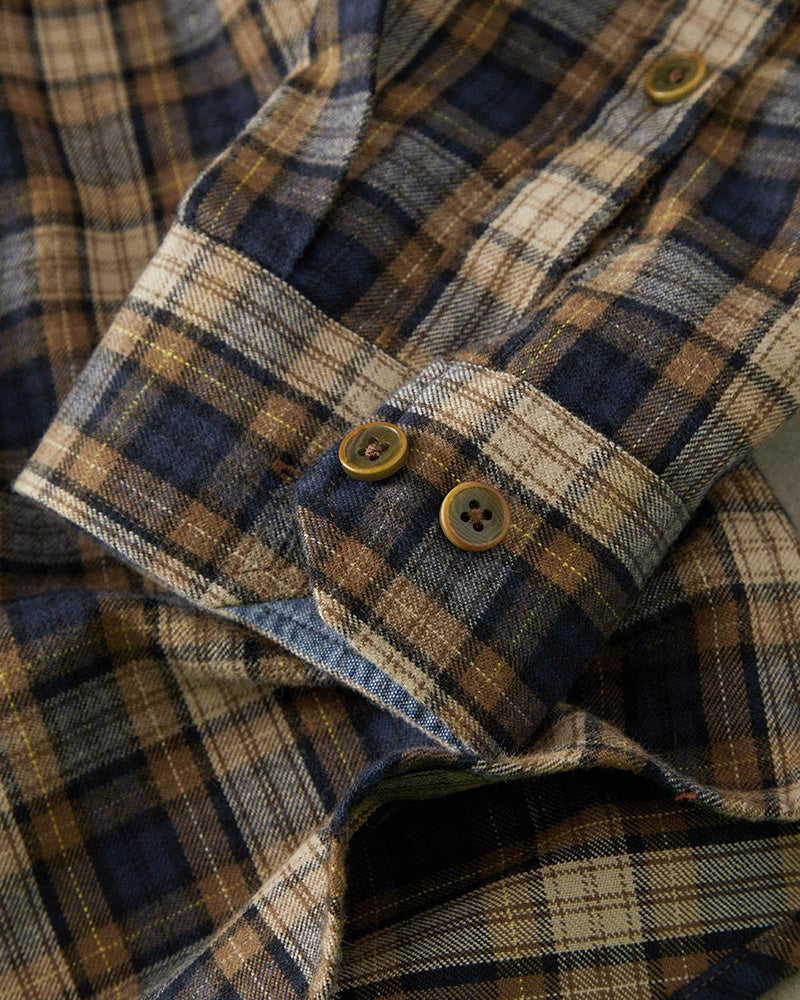 Men's Plaid Print Chest Pocket Shirt