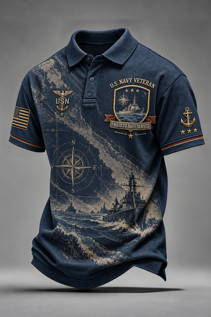 U.S. Navy Veteran Pride and Honor Polo Shirt