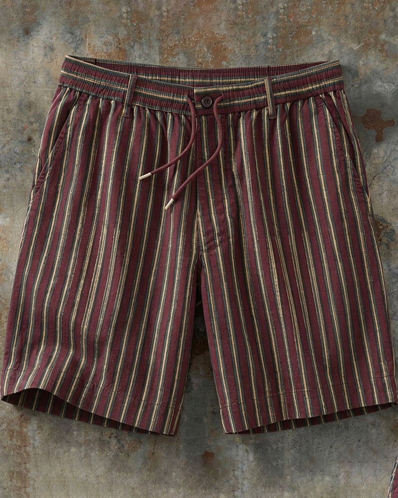 Vertical Stripe Casual Shorts