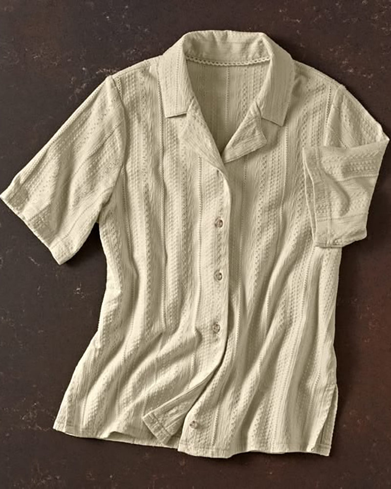 Camp Collar Short Sleeve Shirt
