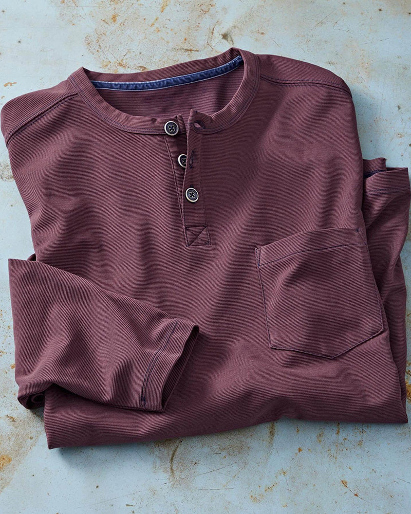 Three Button Pocketed Henley Top