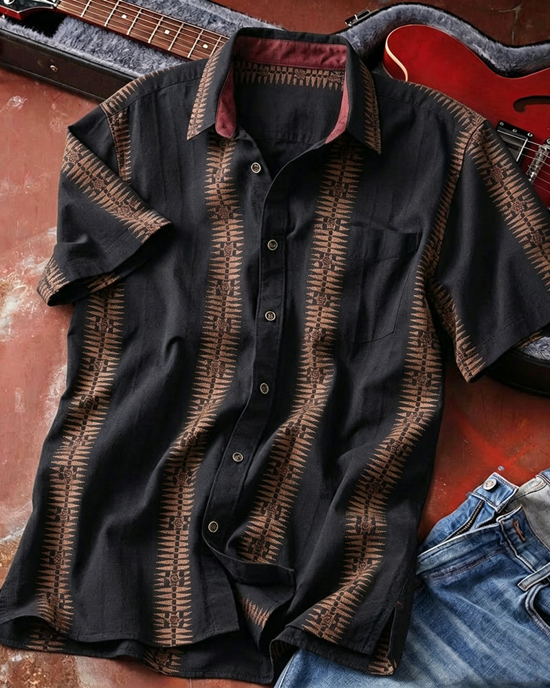 Casual Short Sleeve Button Down Shirt