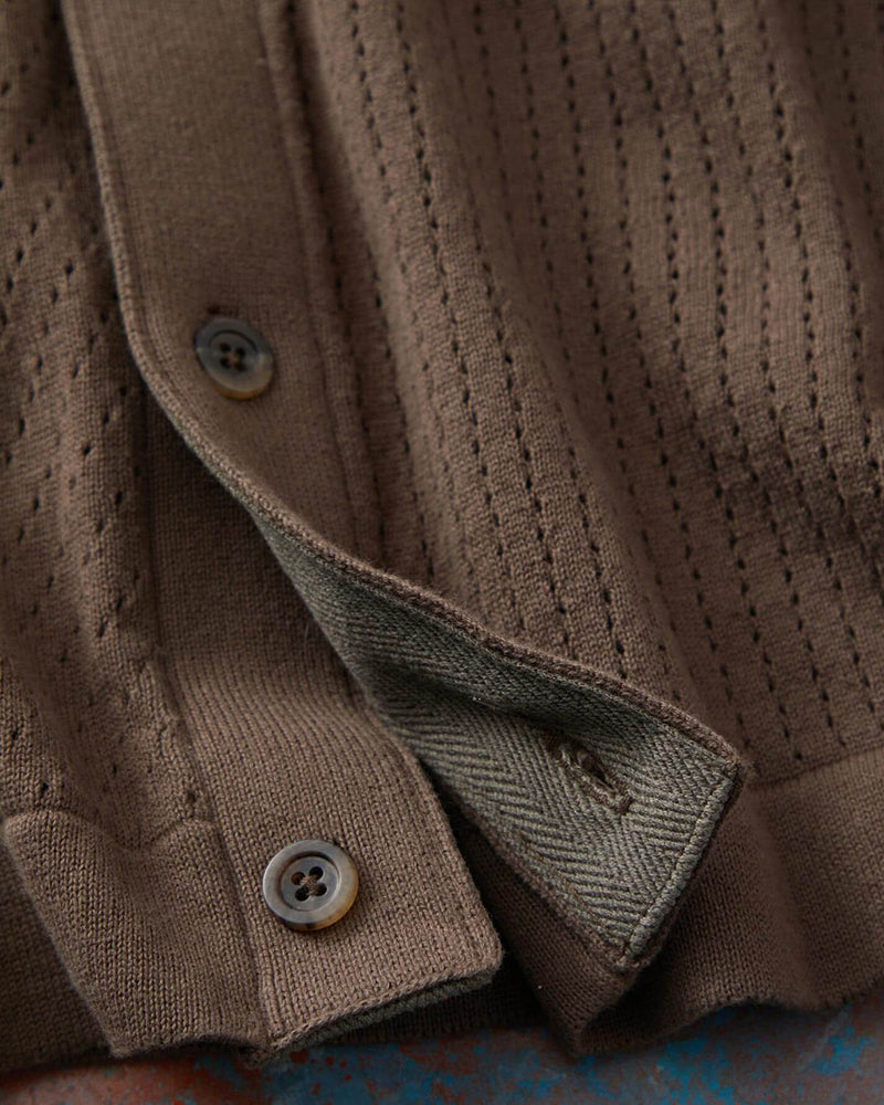 Multi Stitch Camp Collar Shirt