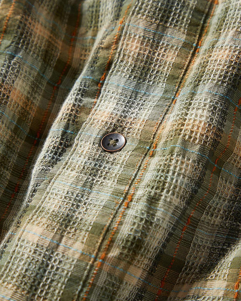Textured Plaid Pocket Shirt