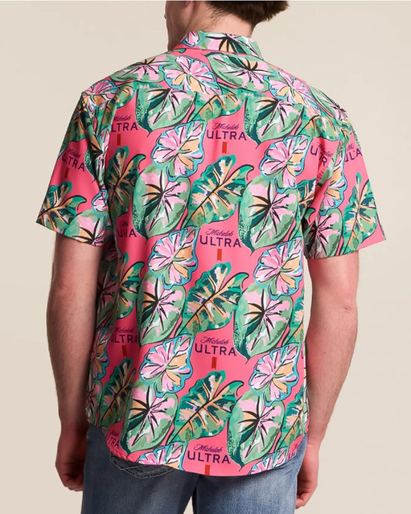Men's Botanical Print Long Sleeve Shirt