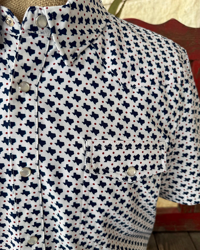 Men's Print Western Short Sleeve Snap Shirt