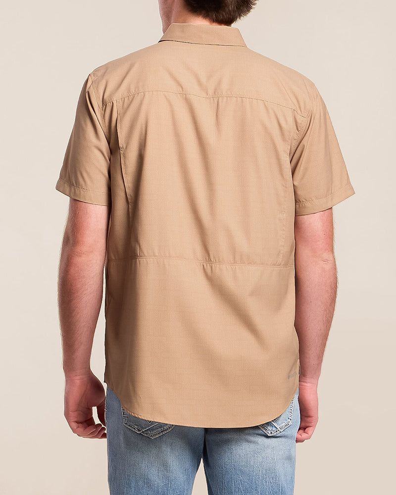 Vented Fitted Western Short Sleeve Shirt