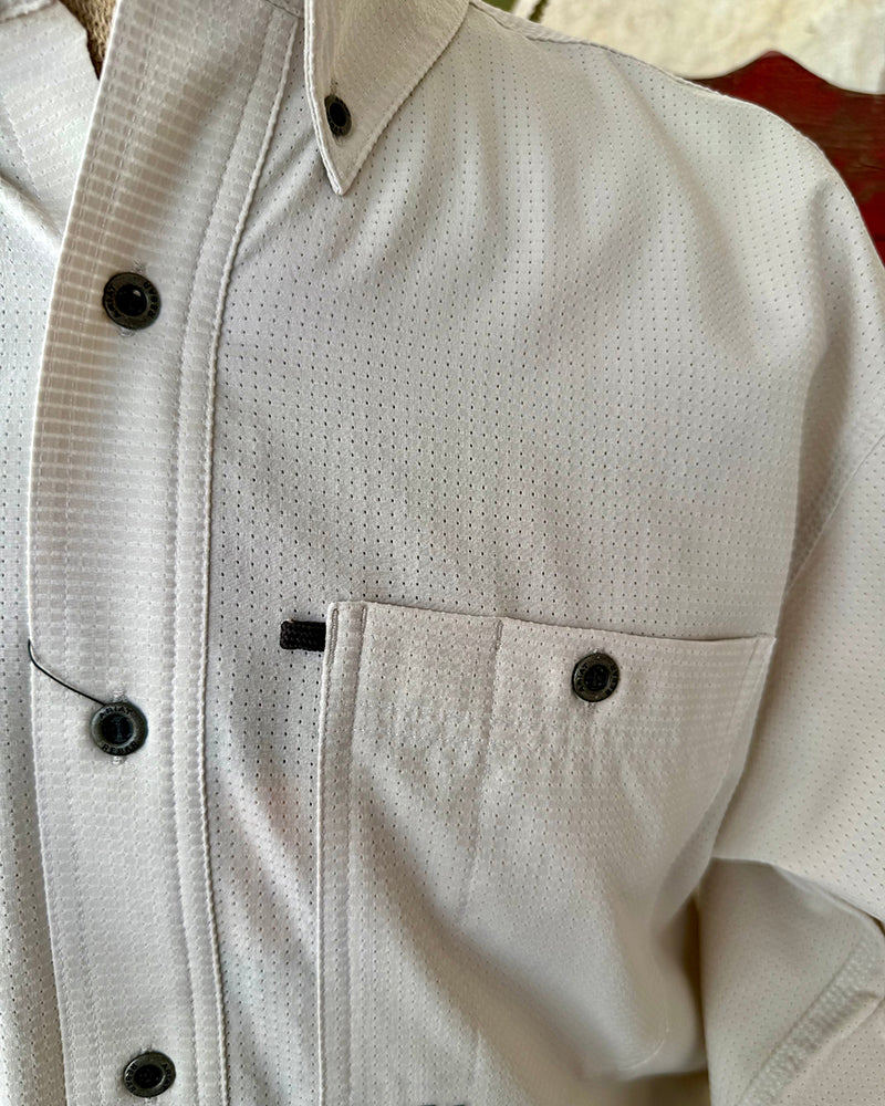 Men's Stone Solid Long Sleeve Button-Down Shirt
