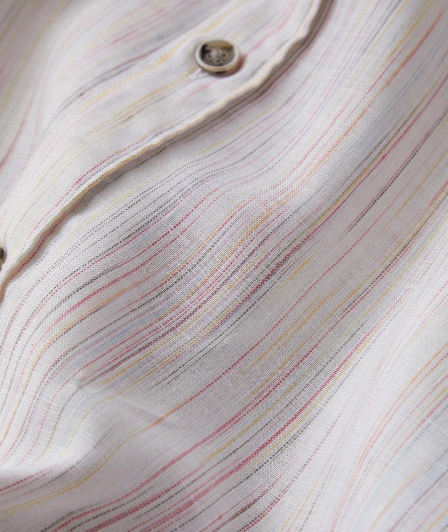 Space Dyed Linen Stripe Shirt