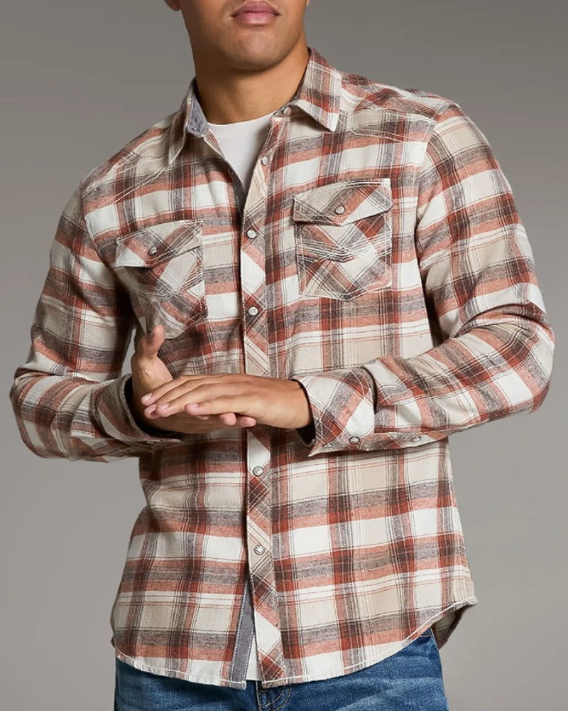 Men's Western Casual Long Sleeve Shirt