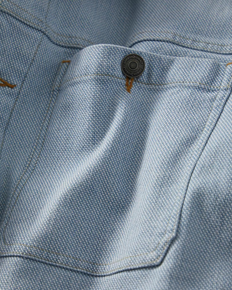 Men's Bleached Indigo Denim Jacket