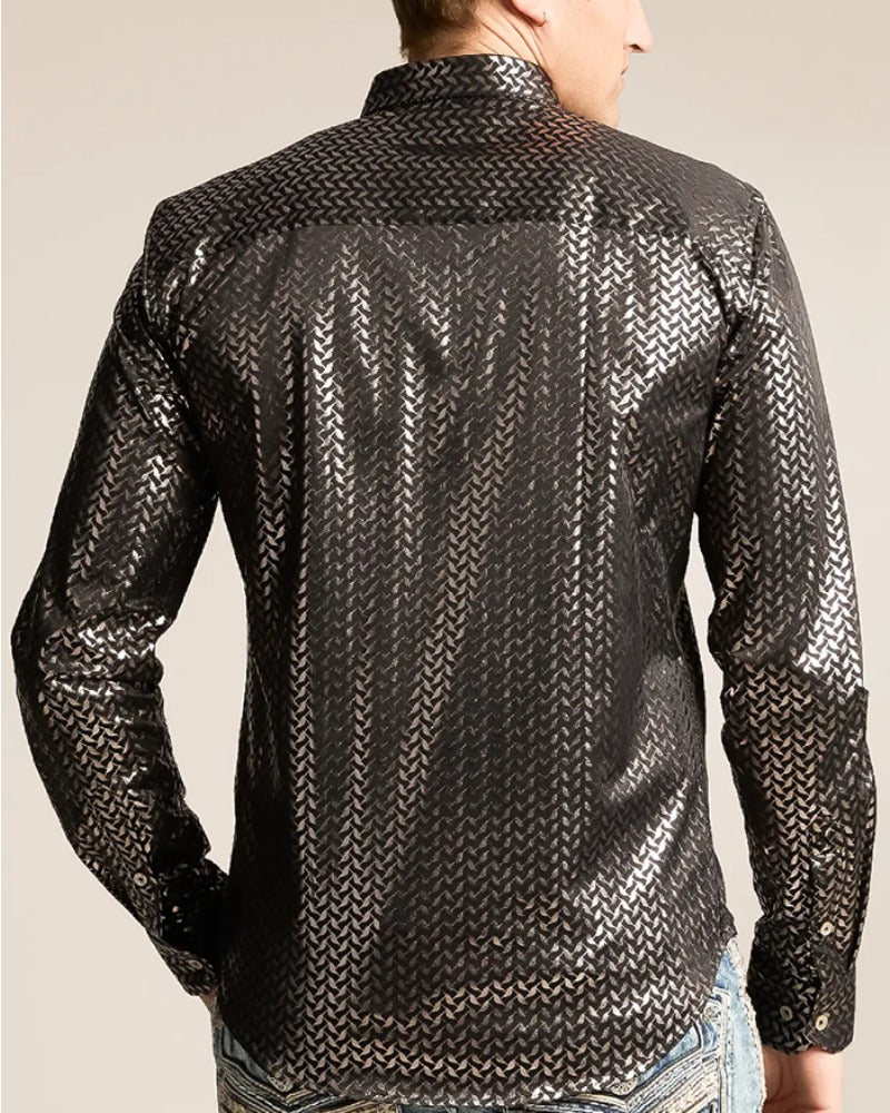 Men's Foiled Stretch Shirt