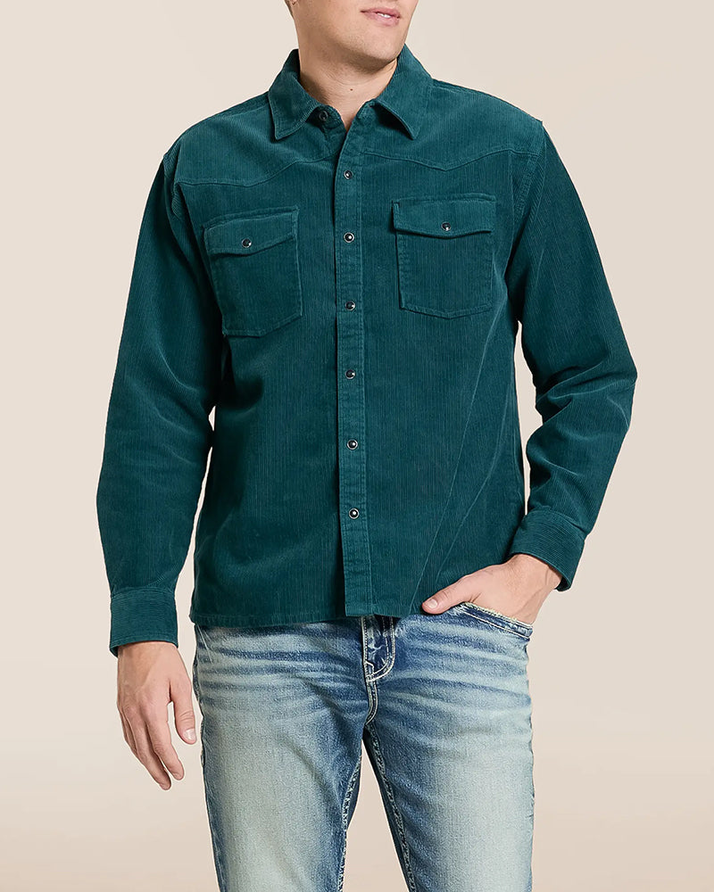 Snap Buttoned Long Sleeve Shirt