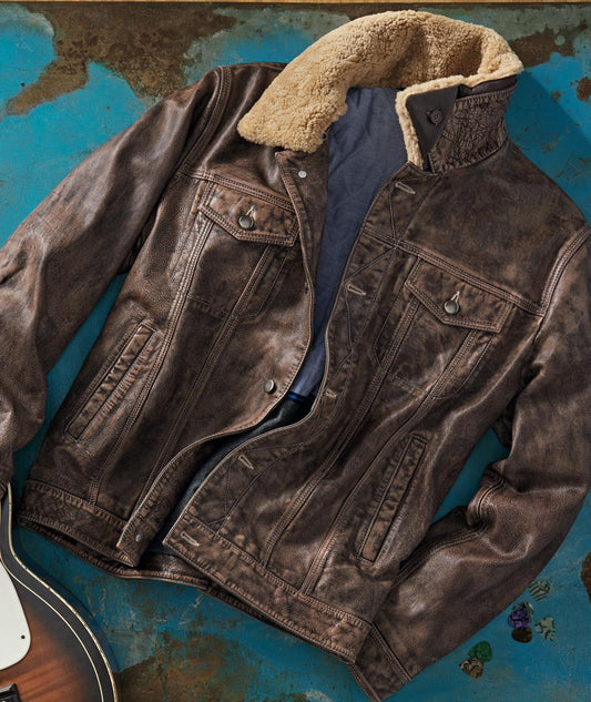 Casual Leather Bomber Jacket