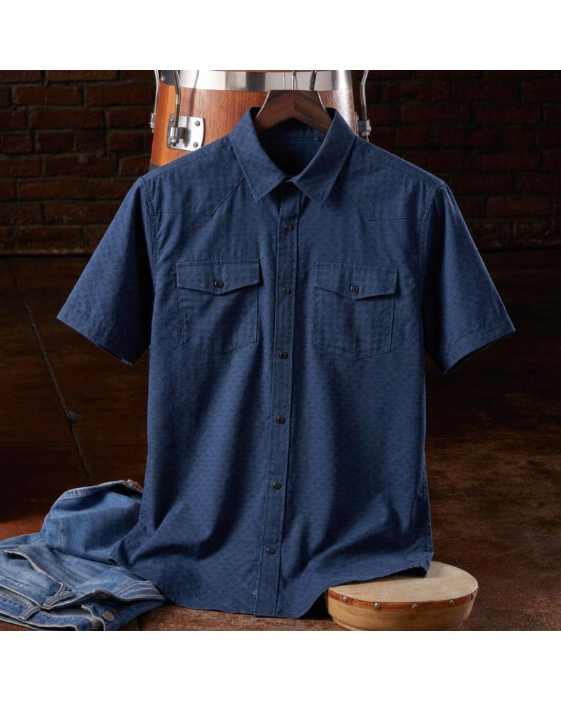 Men's Western Casual Short Sleeve Shirt