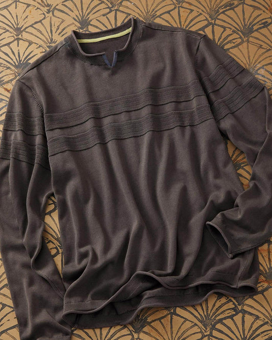 Long Sleeve Tuck-Stitch Detail Sweater