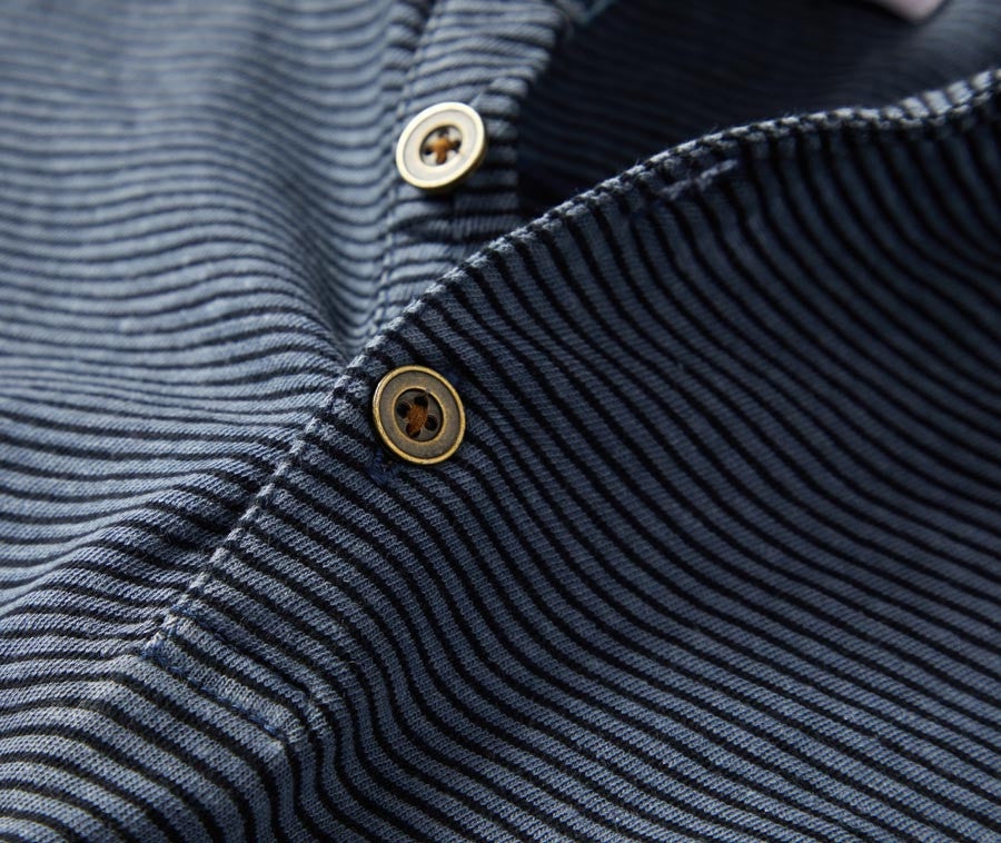 Casual Striped Button Top