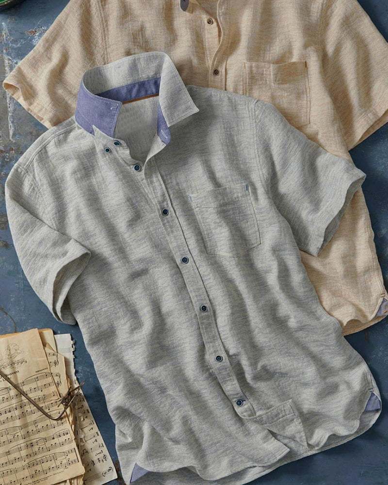 Short Sleeve Jacquard Shirt