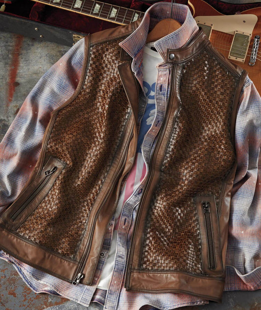 Casual Woven Zipper Vest