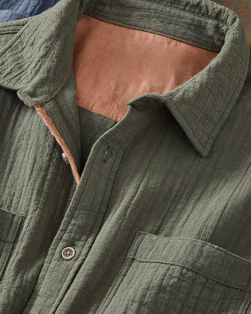 Men's Crinkled Detail Casual Shirt