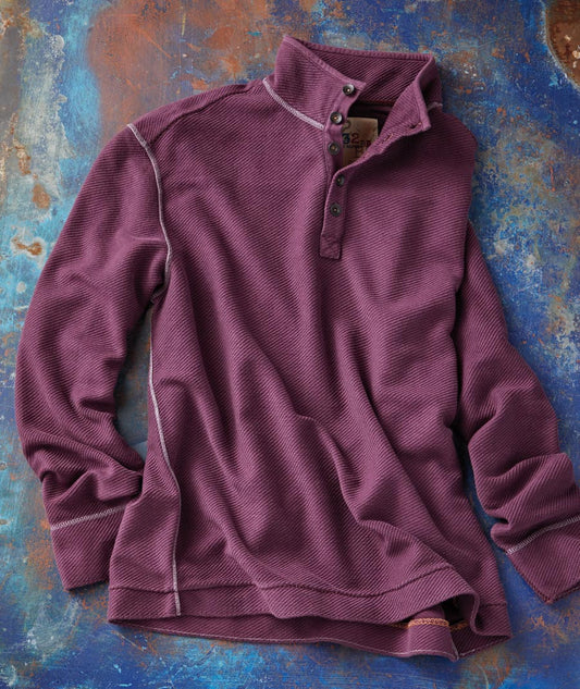 Mock Neck Contrast Coverstitching Shirt