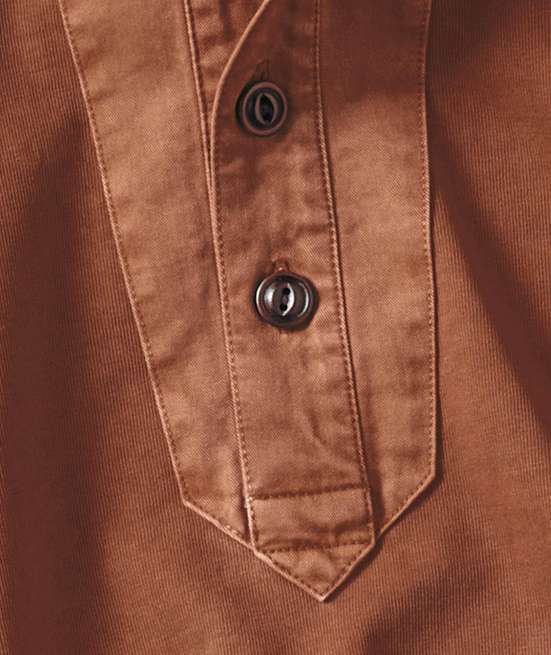 Long Sleeve Cotton Woven Trim Shirt