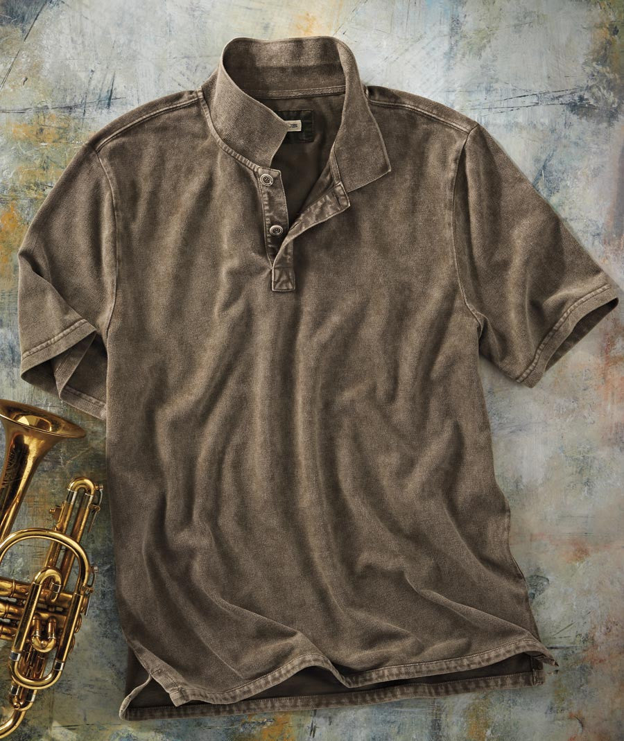 Pebbled Piqué Texture Wash Shirt