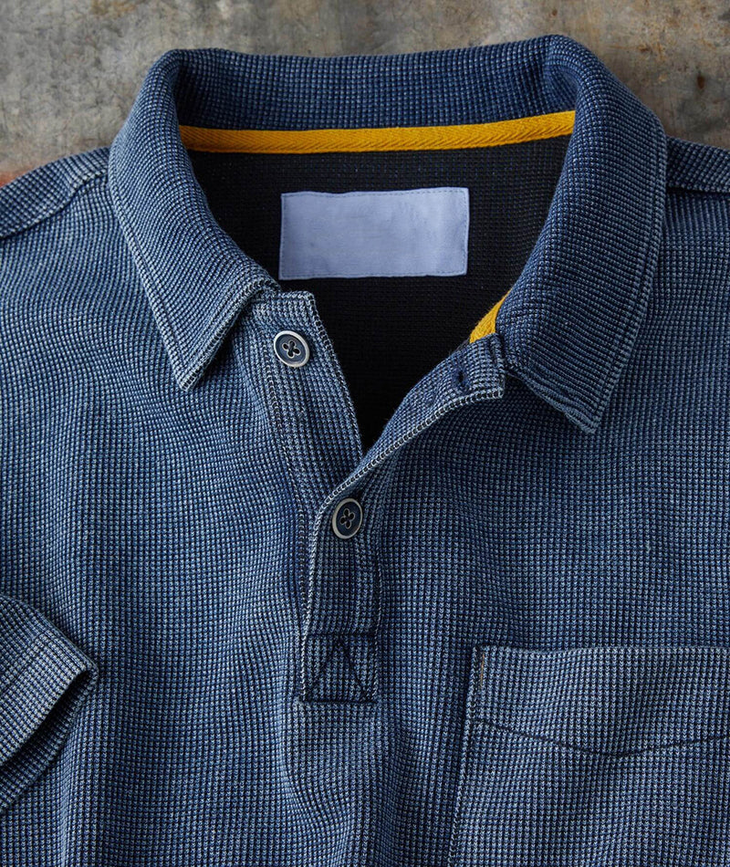 Textured Washed Knit Polo
