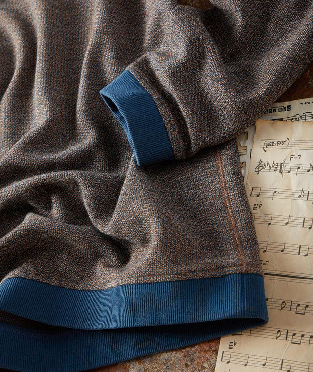 Blue-Tipped Twisted Knit Shirt