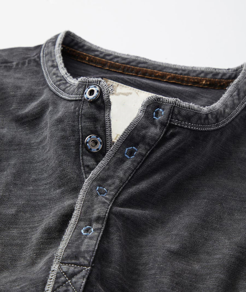 Long Sleeve Cotton Slub Snap Shirt