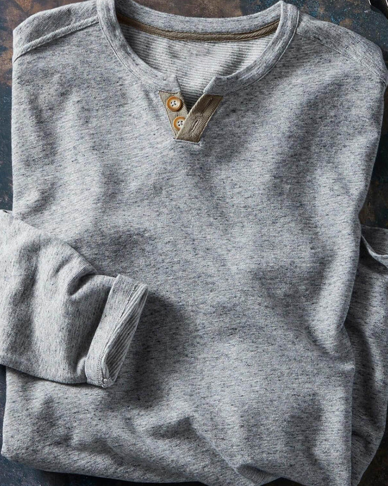 Long Sleeve Notchneck Henley Top