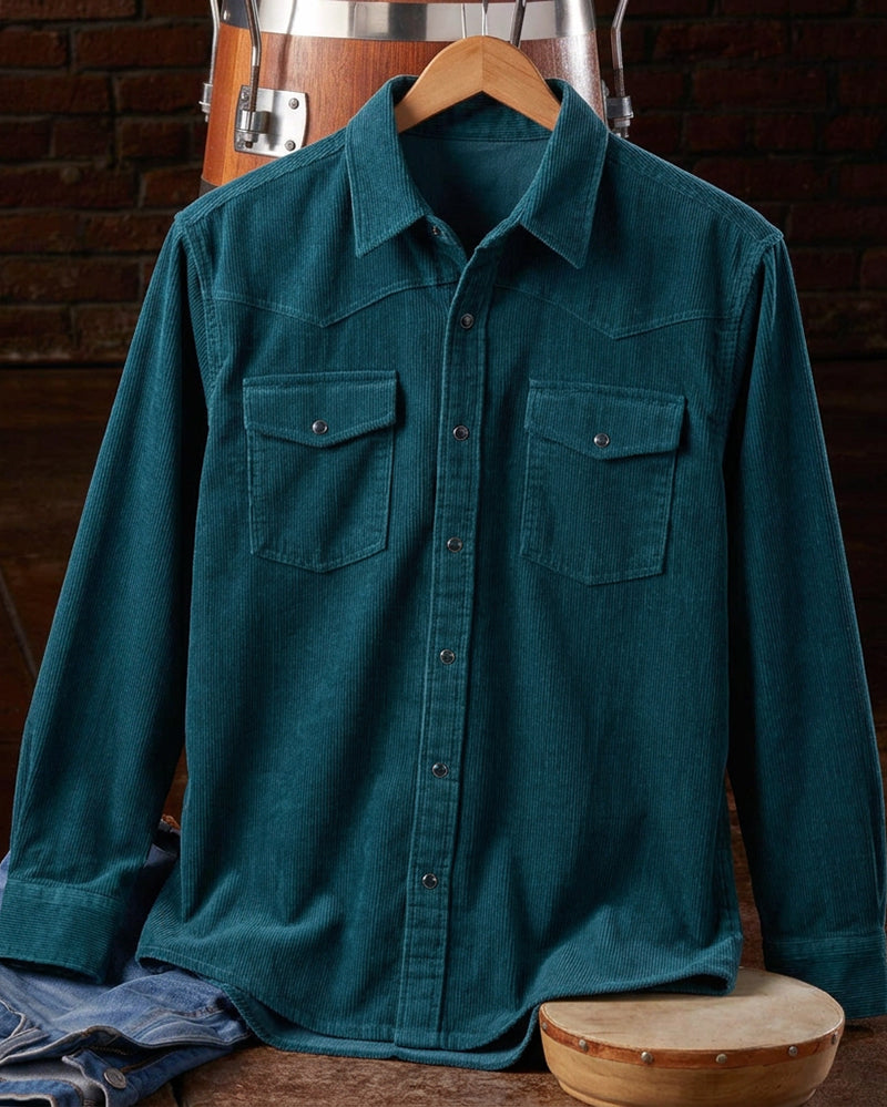 Snap Buttoned Long Sleeve Shirt