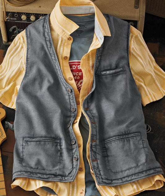 Casual Slub Piqué Vest