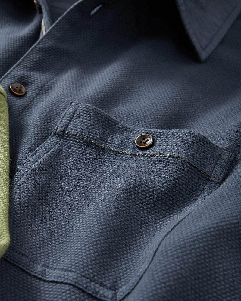 Textured Short Sleeve Pocket Shirt