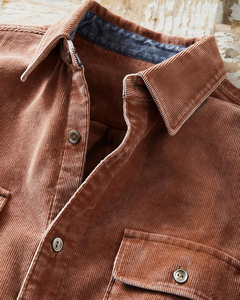 Men's Fine-Wale Cord Button Shirt