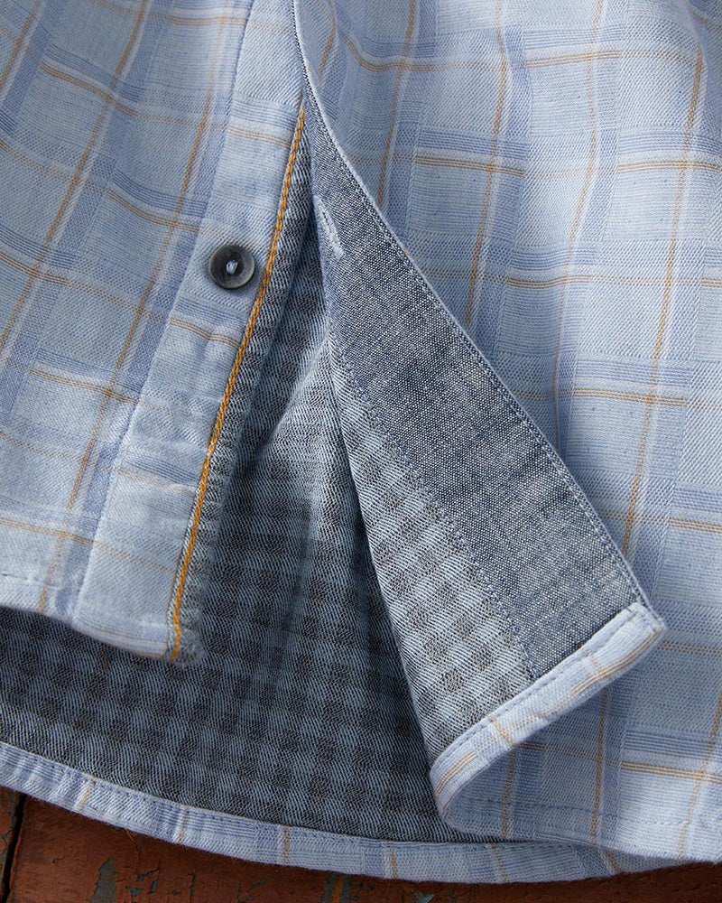 Men's Abstract Plaid Dual Pocket Shirt