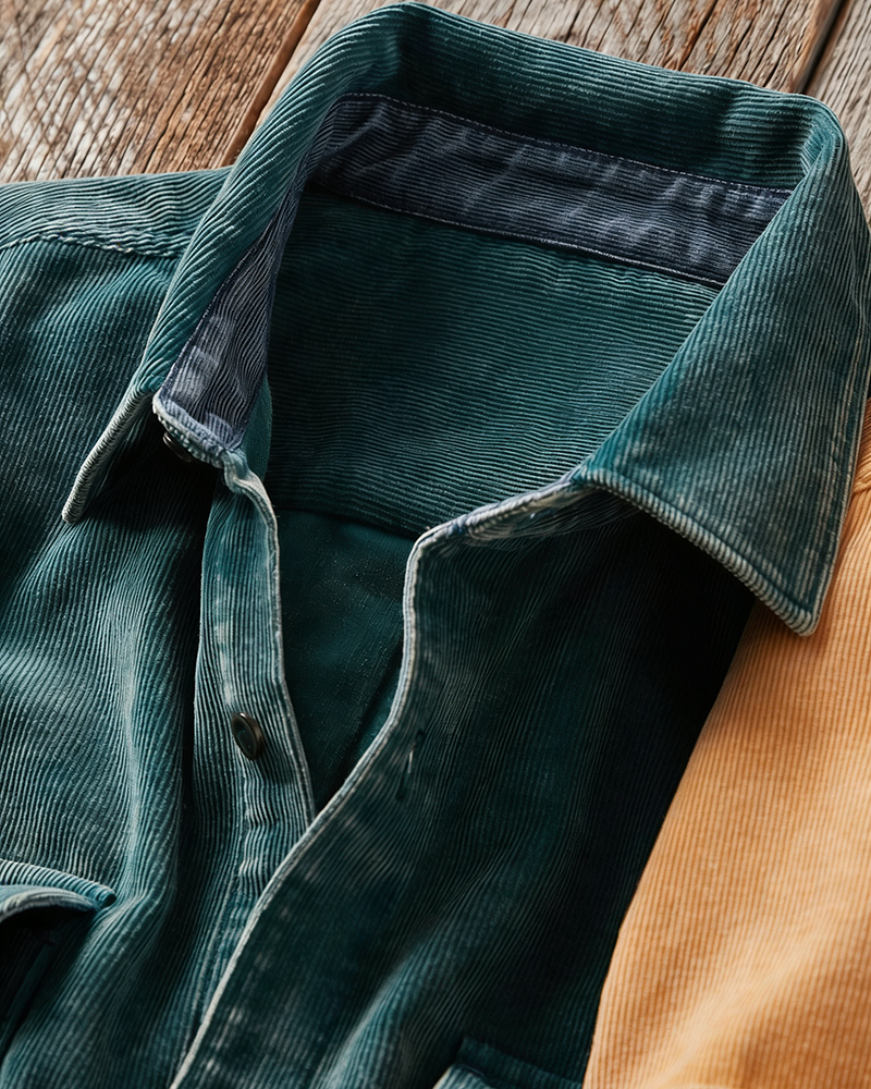 Men's Fine-Wale Cord Button Shirt