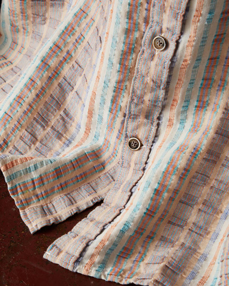 Casual Seersucker Stripe Shirt
