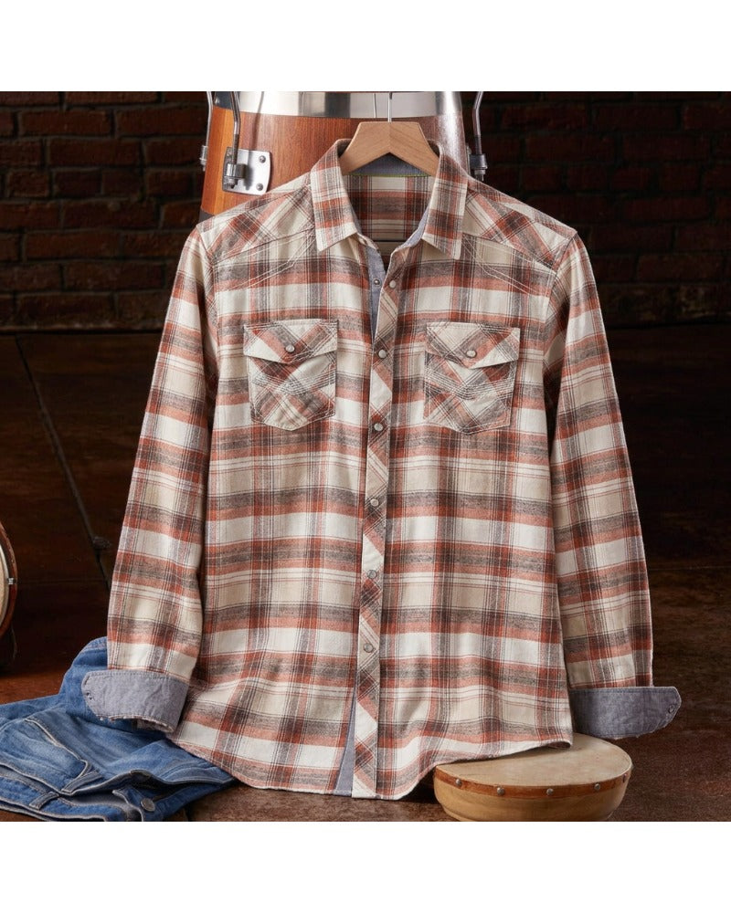 Men's Western Casual Long Sleeve Shirt