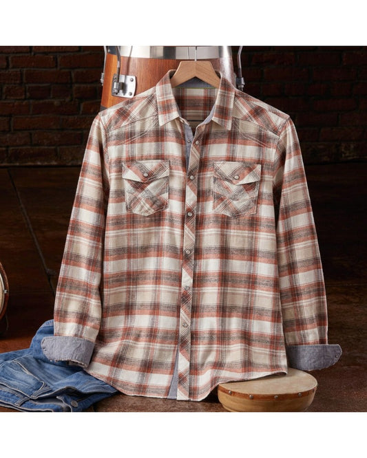 Men's Western Casual Long Sleeve Shirt